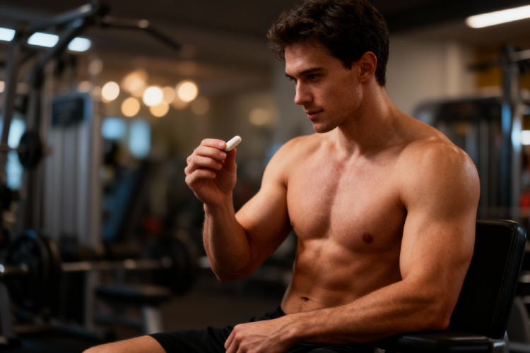 قرص اکتی من در دست ورزشکار 